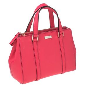 Kate Spade Pink Leather Newberry Lane Loden Bag